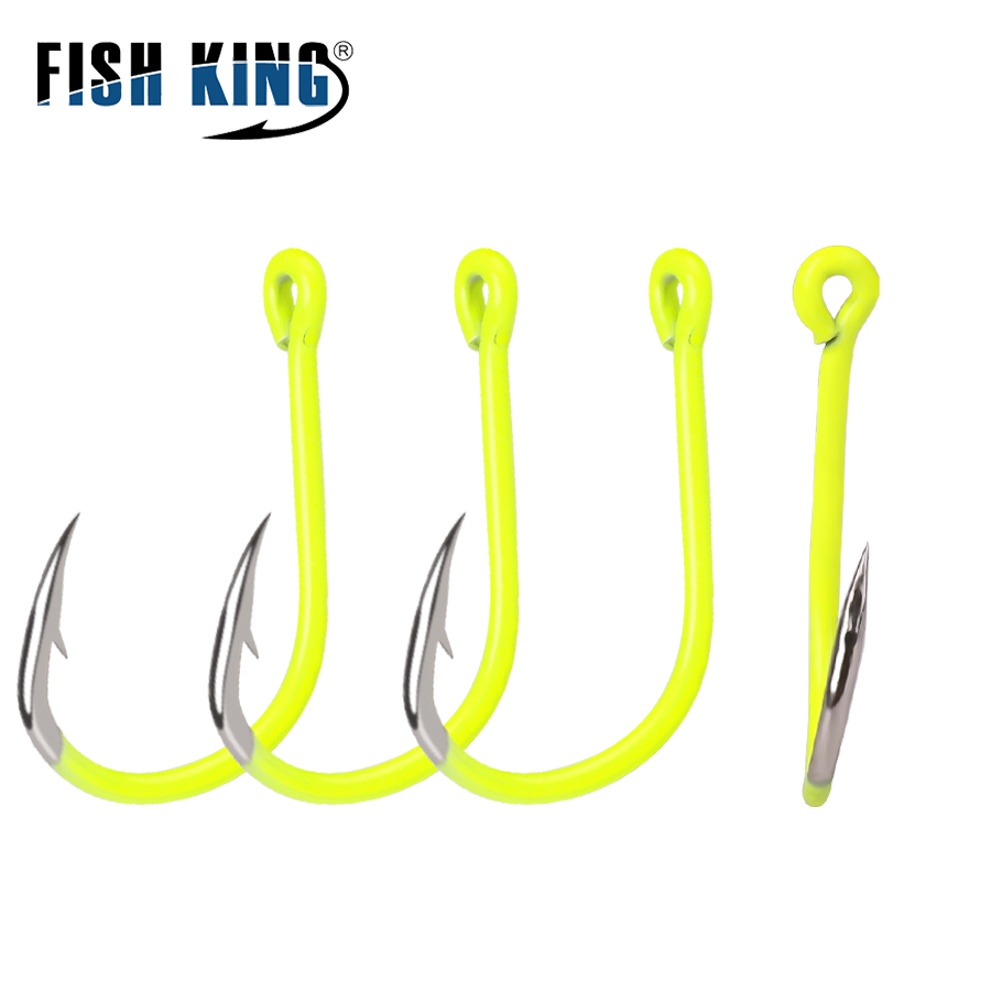Fishing Hook Offset - NGB 50pcs 1/0#-10#Fluorescent Fishing Hooks Barbed