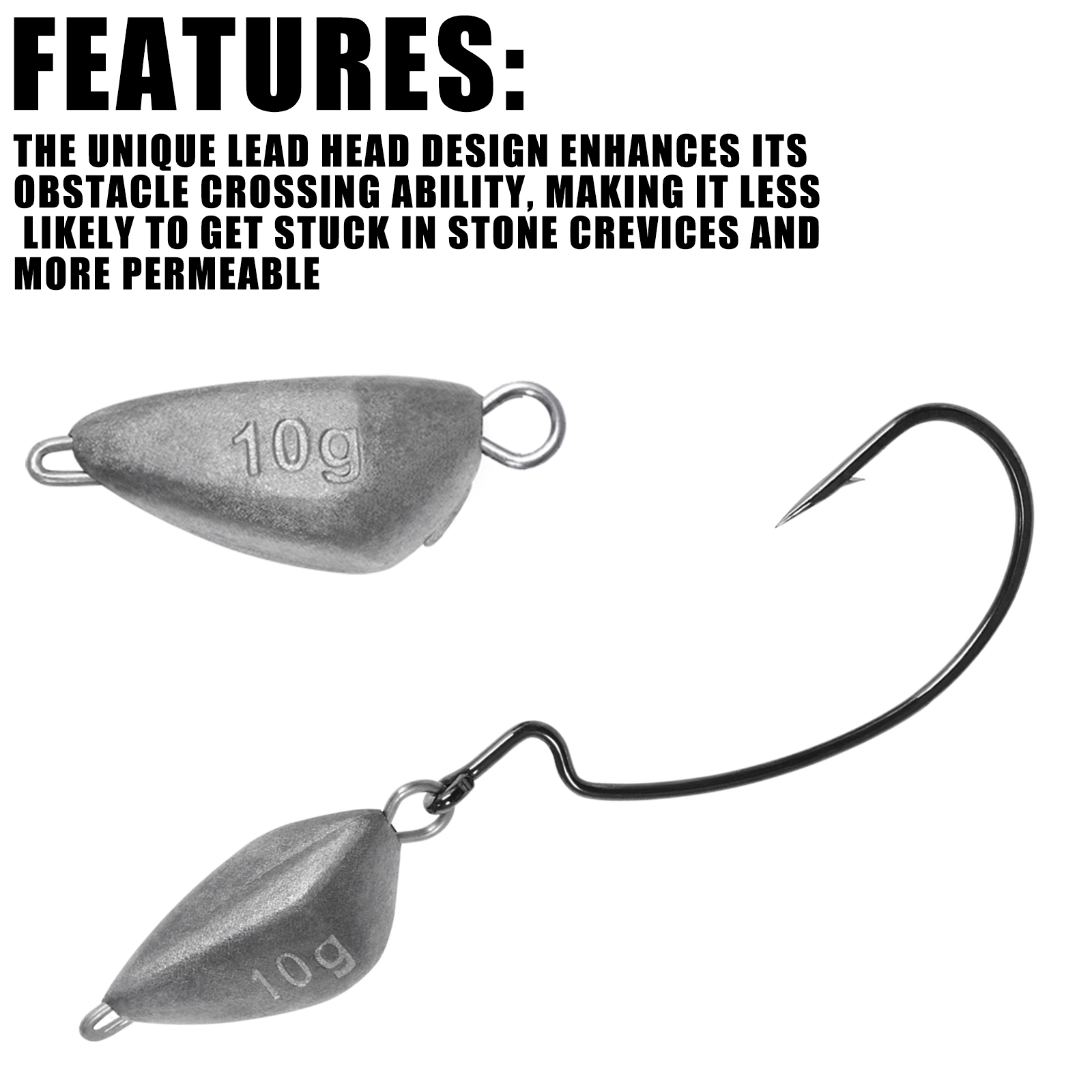 SAMOLLA 5pcs Jig Head Fishing  - Fishing Hook Jig recension och pris