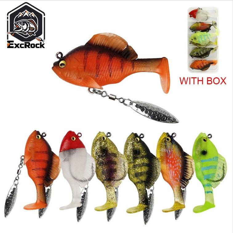 6Pcs Soft Fishing Lures Pre-Ri - Fishing Hook Weedless recension och pris