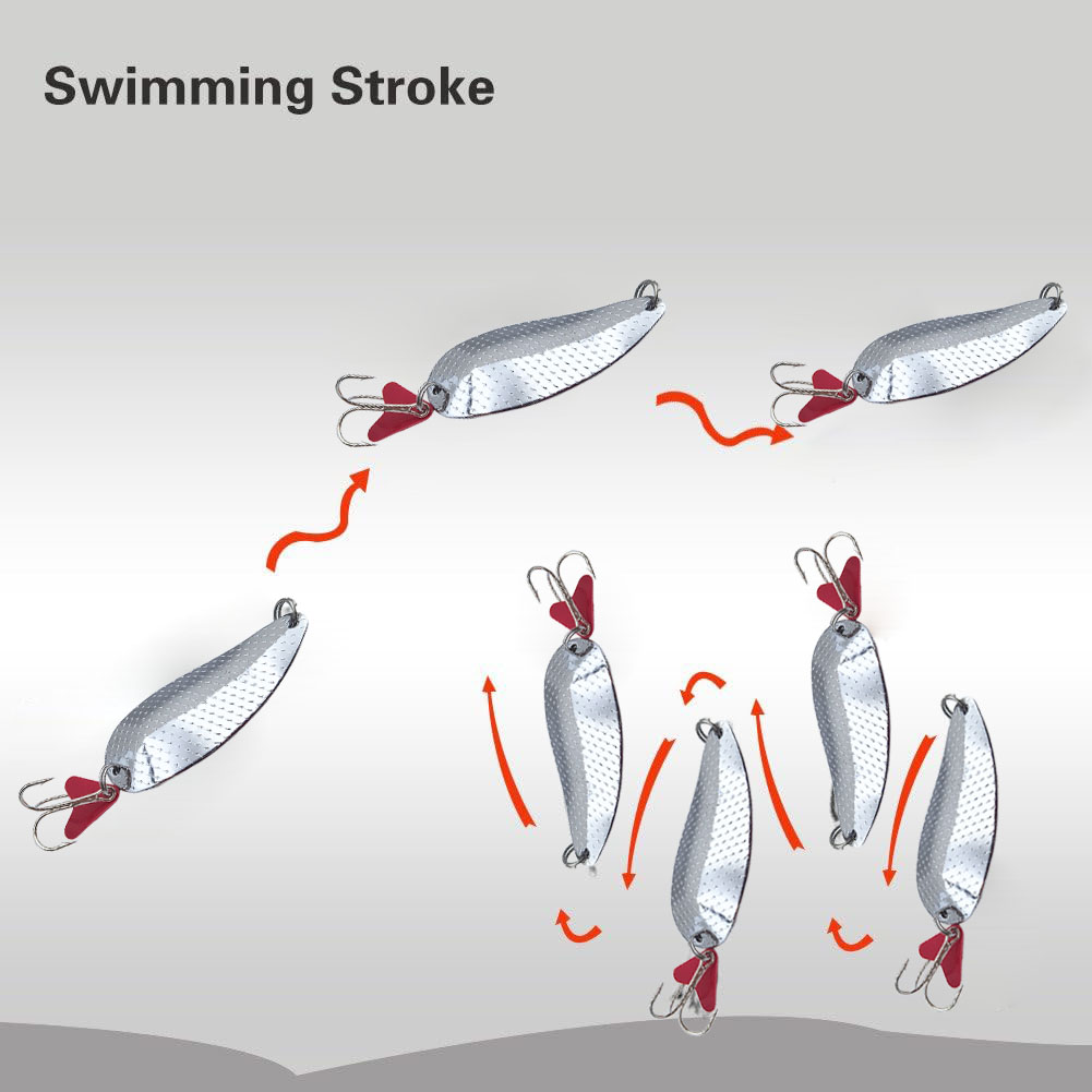 Trout Fishing Spoons Lure Silv - Fishing Hook Treble recension och pris
