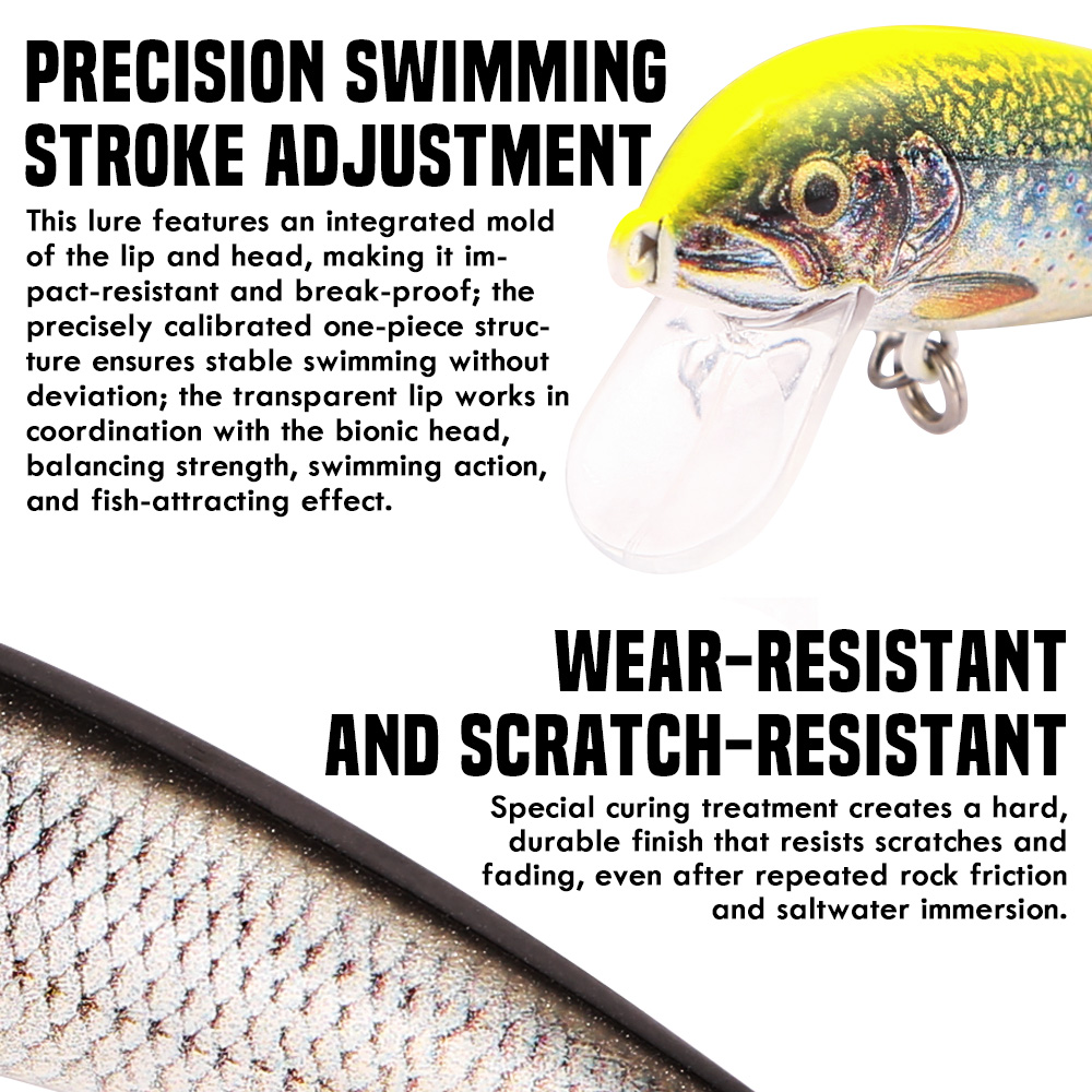 B&U Sinking Minnow Fishing Lur - Fishing Hook Treble recension och pris